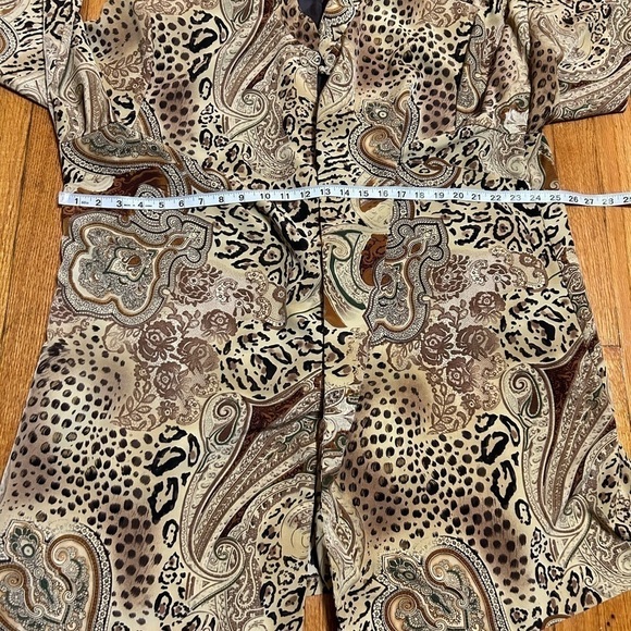 WILLOW RIDGE Women Size 24 Open Front Animal Print Elegant Lightweight Jacket - Picture 4 of 12